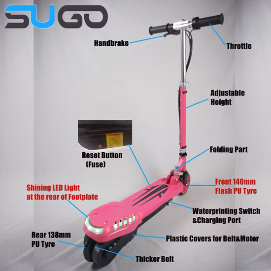 Precio barato de fábrica de China E-Scooter LED Light Two Wheel Kids Scooter eléctrico